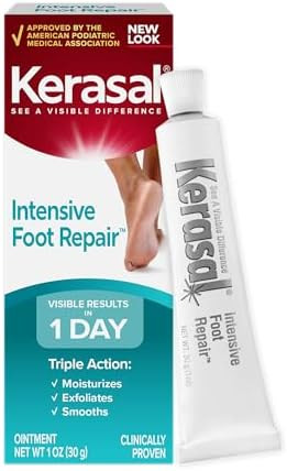 Kerasal Intensive Foot Repair, Skin Healing Ointment for Cracked Heels and Dry Feet, 1 Oz | Amazon (US)