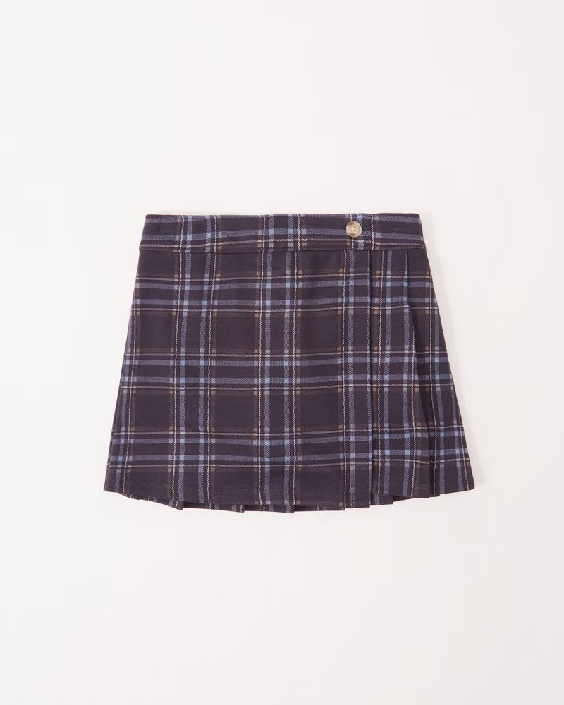 wrap-front pleated skort | Abercrombie & Fitch (US)