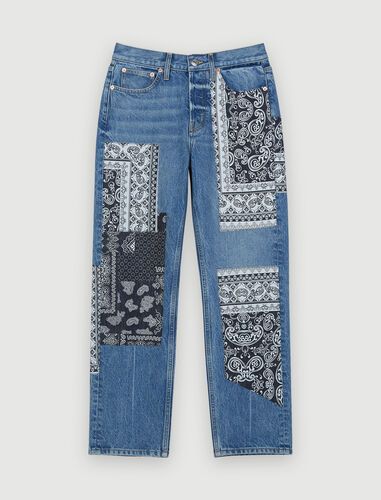 222PANDANA Denim jeans with patches | Maje US