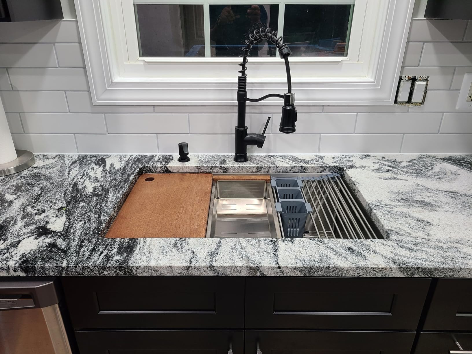 SANYCASA 32" x 19" Multifunctional Undermount Workstation Kitchen Sink S304 Stainless Steel Handm... | Amazon (US)