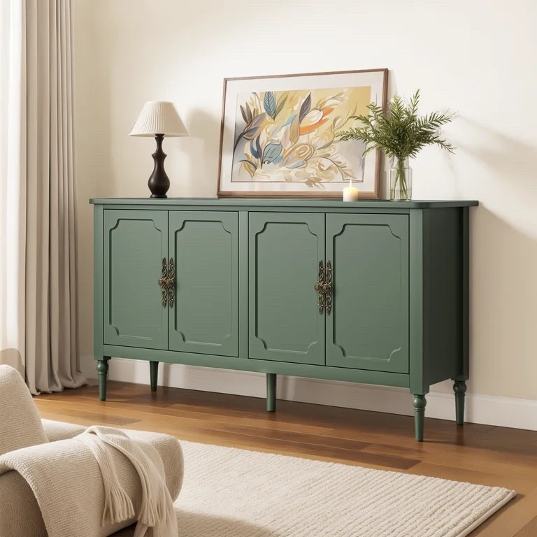 Console Cabinet - $219.99
58'' Mid Century Modern cabinet, with 4 doors.

#accentfurniture #cabinetfinds #HomeDecorFinds

#LTKHome