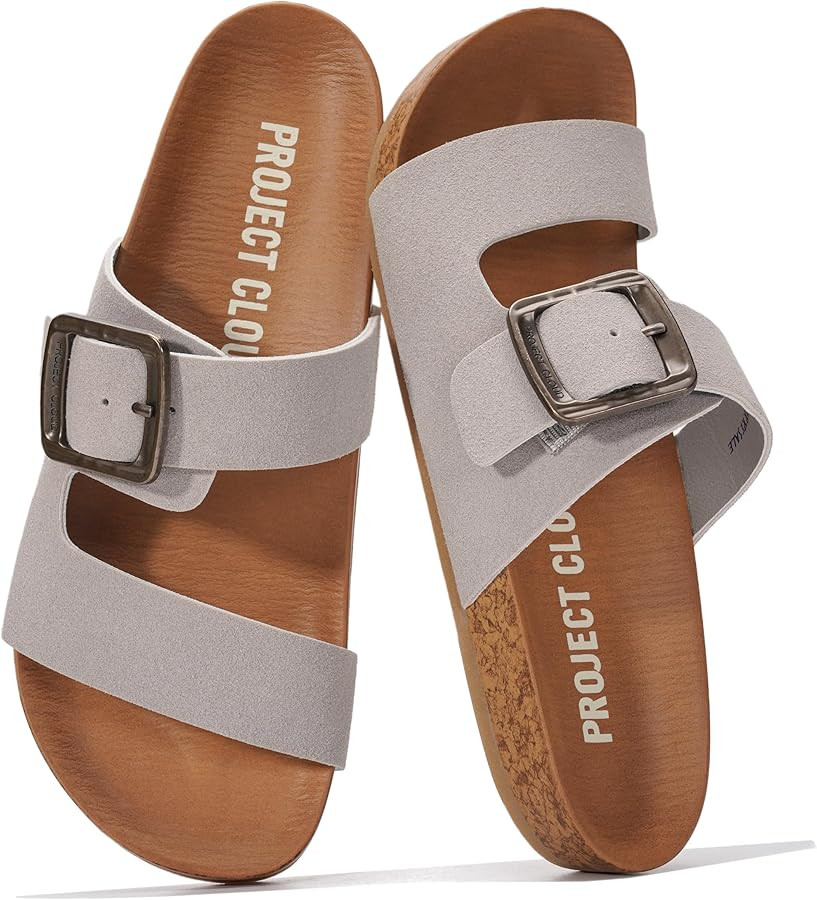 Amazon.com | Project Cloud Genuine Leather Womens Sandals \u2013 Plush Insole Sandals for Women 2... | Amazon (US)