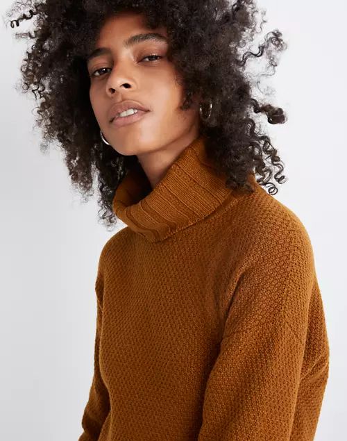 Foldover Turtleneck Sweater Dress | Madewell