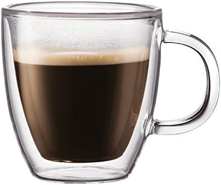 Coffee Mug, Double Wall Insulated Glass Cup 12 Oz Heat-resistant for Tea Coffee Latte Espresso Ic... | Amazon (US)