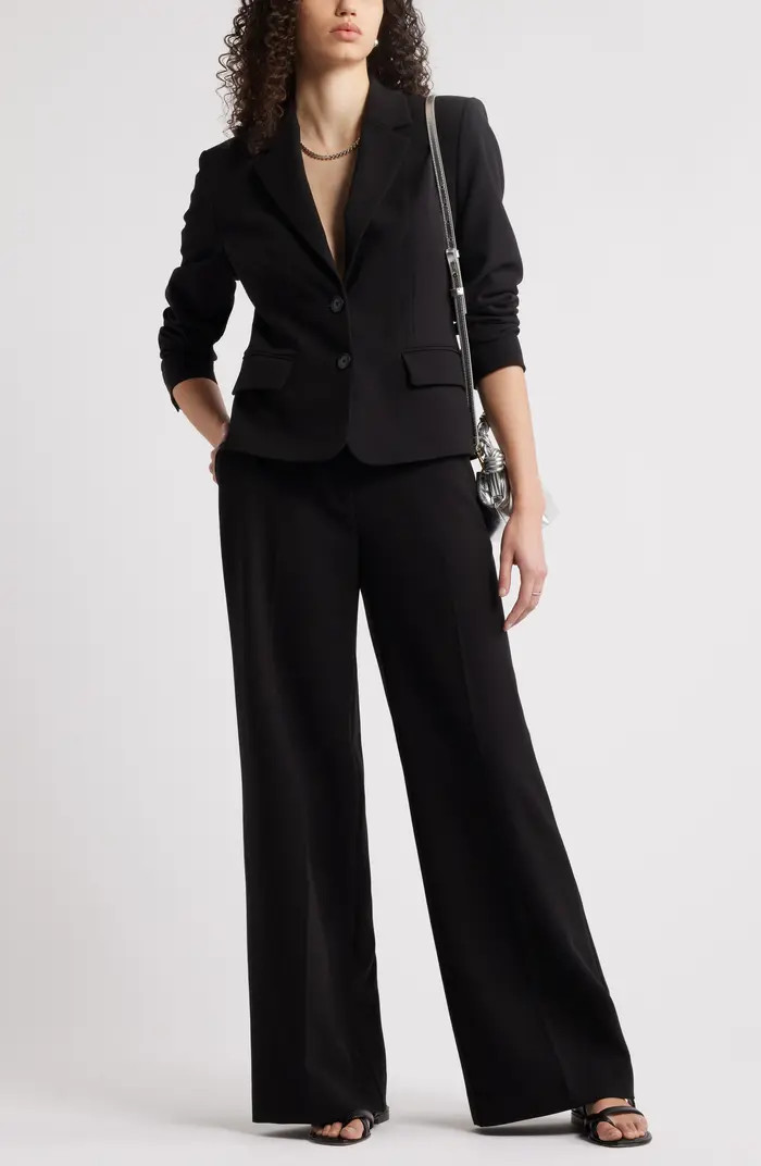 Flat Front Wide Leg Pants | Nordstrom