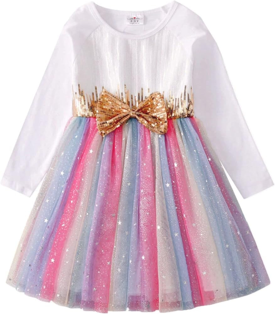 VIKITA Girls Dresses Winter Long Sleeve Party Gifts for Girls 3-7 Years | Amazon (US)