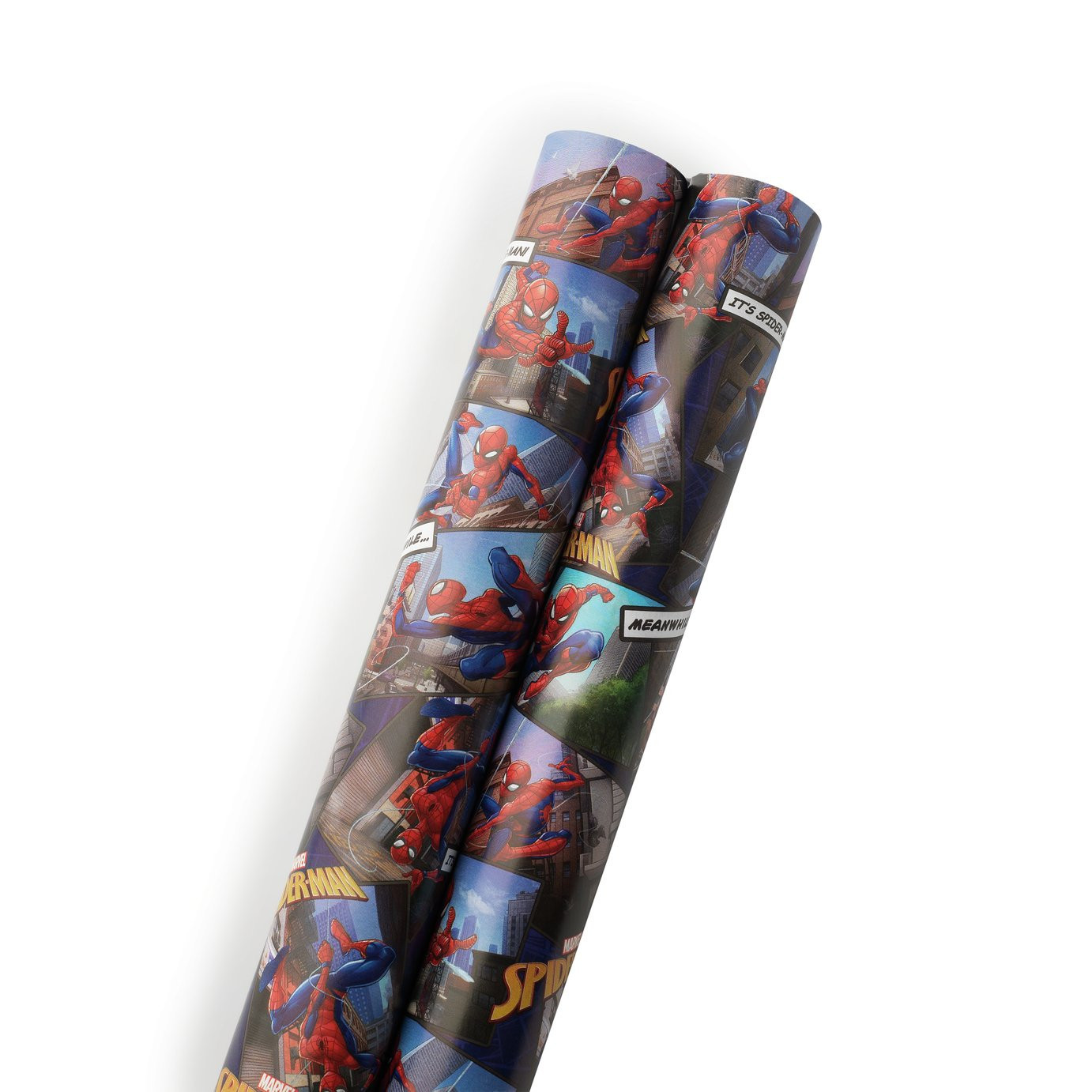 Marvel Spiderman 2 Piece Wrapping Paper Set | argos.co.uk