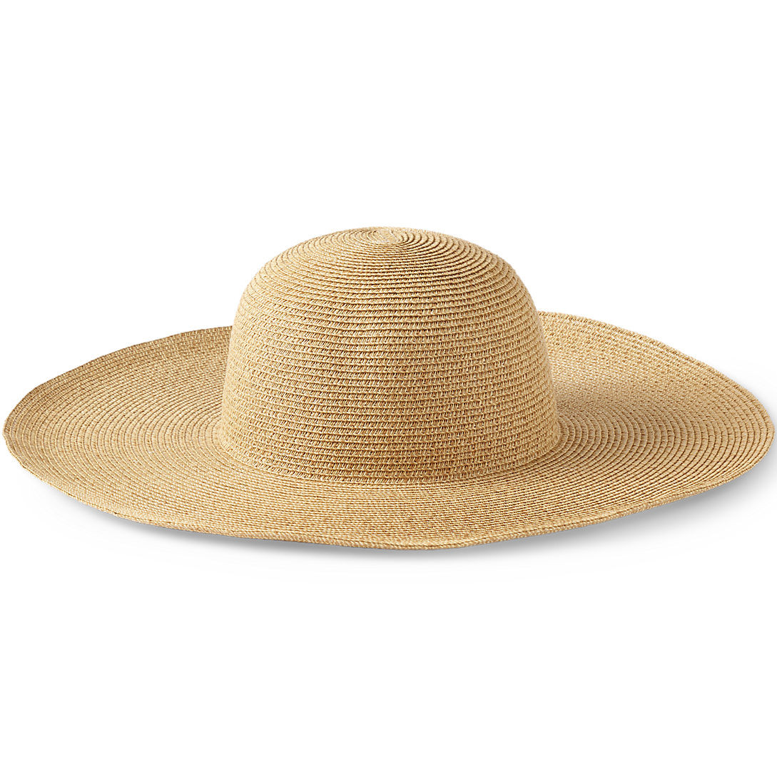 Facesaver Wide Brim Straw Hat | Lands' End (US)