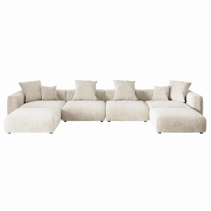 Zeyda 6 - Piece Corduroy Sectional | Wayfair North America
