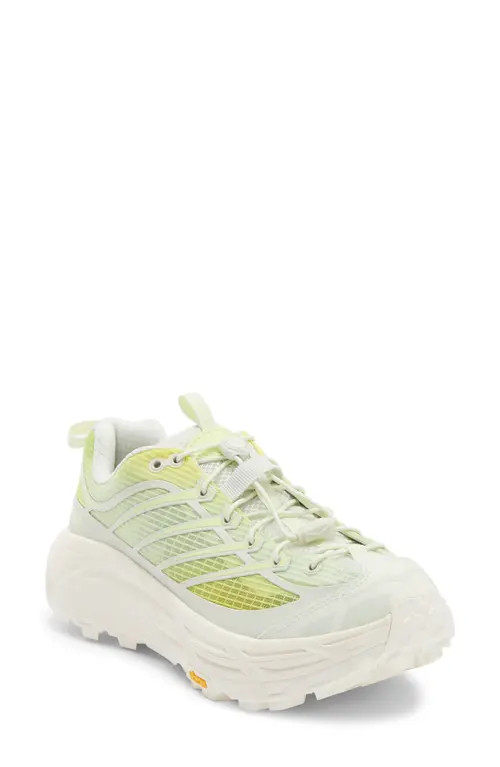 HOKA Mafate Three2 Grid Sneaker in Truffle Salt /Lemon at Nordstrom, Size 8.5 | Nordstrom