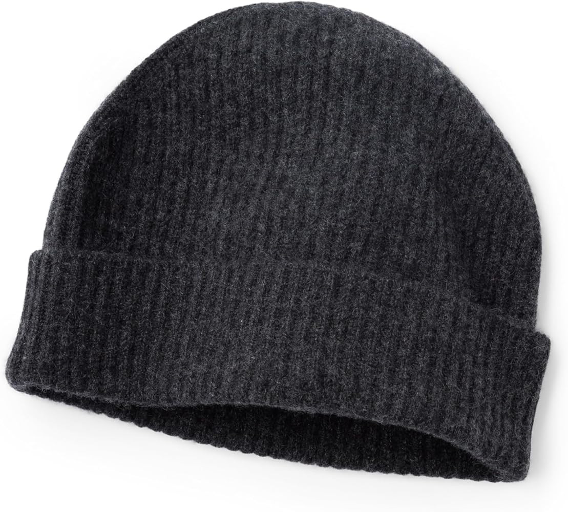 Fishers Finery Men's 100% Pure Cashmere Ribbed Cuffed Hat; Ultra Plush | Amazon (US)