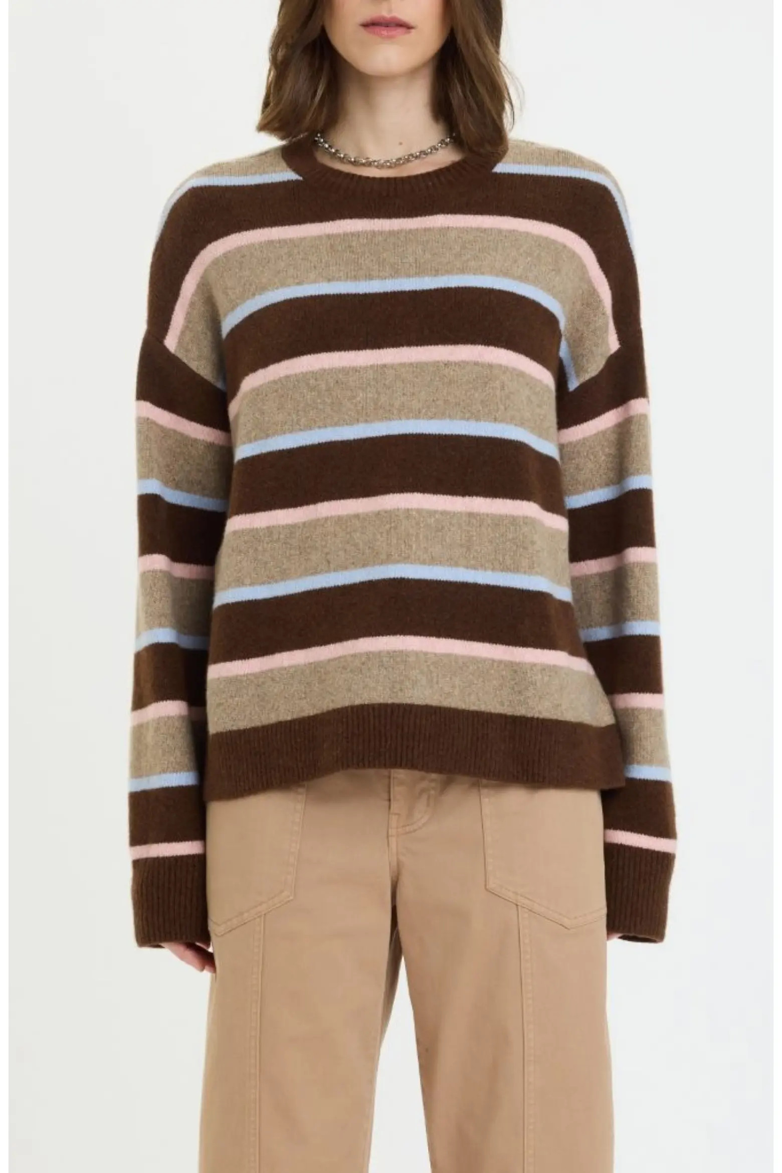 DAZE Carlyle Stripe Oversize Cotton Blend Sweater (Women) | Nordstrom | Nordstrom