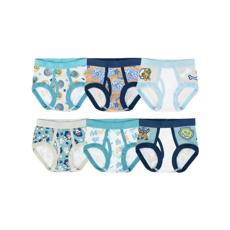 Paw Patrol Toddler Boys Briefs, 6 Pack Sizes 2T-4T - Walmart.com | Walmart (US)
