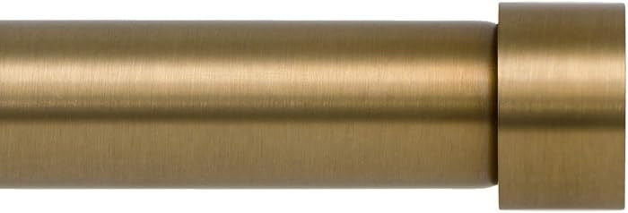 Ivilon Drapery Window Curtain Rod - End Cap Style Design 1 Inch Pole. 28 to 48 Inch Color Warm Go... | Amazon (US)