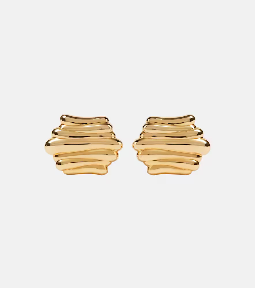 Khaite Crema 18kt gold-plated earrings | Mytheresa (US/CA)