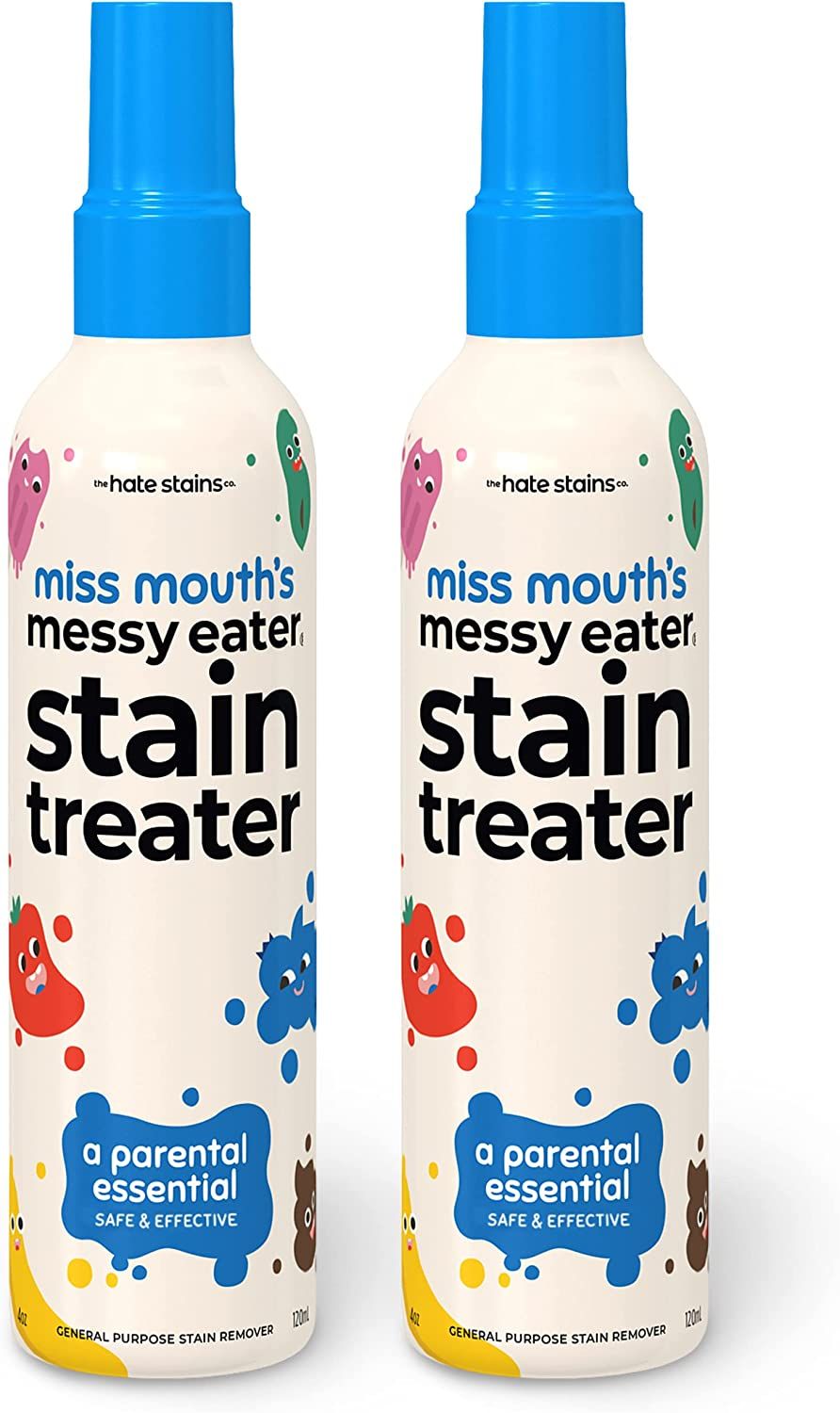 Miss Mouth's Messy Eater Stain Treater Spray - 4oz 2 Pack Stain Remover - Newborn & Baby Essentia... | Amazon (US)