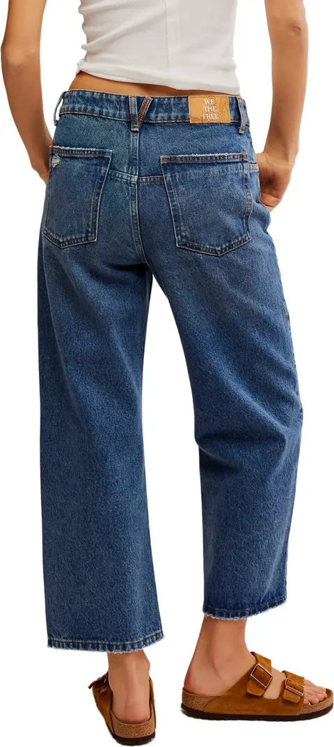 Free People Deep Trance Wide Leg Boyfriend Jeans | Nordstrom | Nordstrom