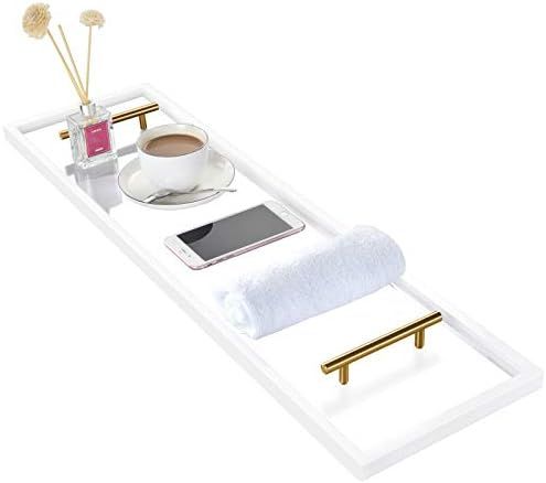 ToiletTree Clear Acrylic Bathtub Caddy with Rust-Proof Gold Finished Handles | Amazon (US)