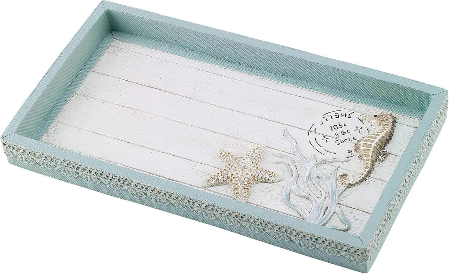 Avanti Linens - Decorative Tray, Countertop Organizer, Farmhouse Chic Home Decor (Farmhouse Shell... | Amazon (US)