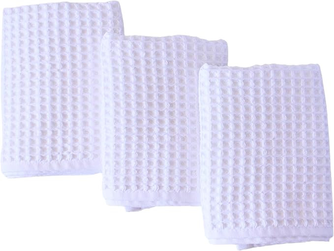 PÜSKÜL Natural 100% Turkish Cotton Waffle Kitchen Towels Set of 3 | Oeko-Tex, Premium Waffle Ha... | Amazon (US)
