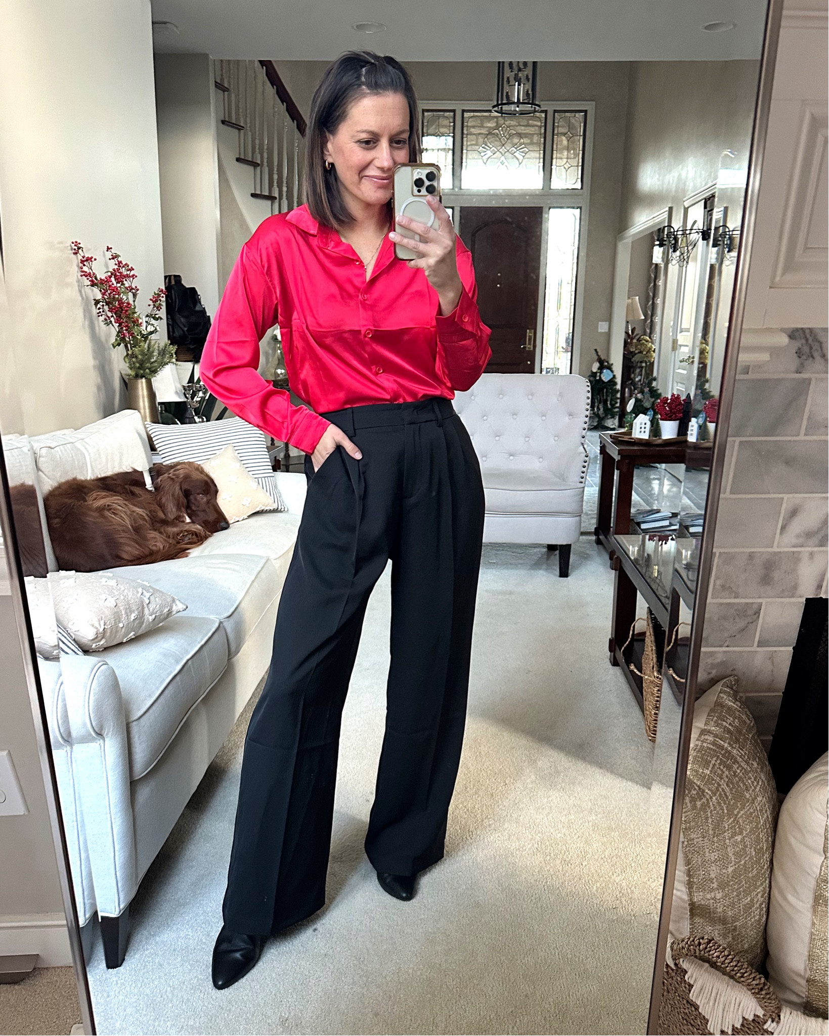 Amazon holiday outfit! 🎄 

Top runs true to size, black pants run true to size, black boots run true to size.



#LTKSeasonal #LTKFindsUnder50 #LTKHoliday