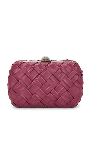 olga berg Haven Woven Clutch in Red. | Revolve Clothing (Global)