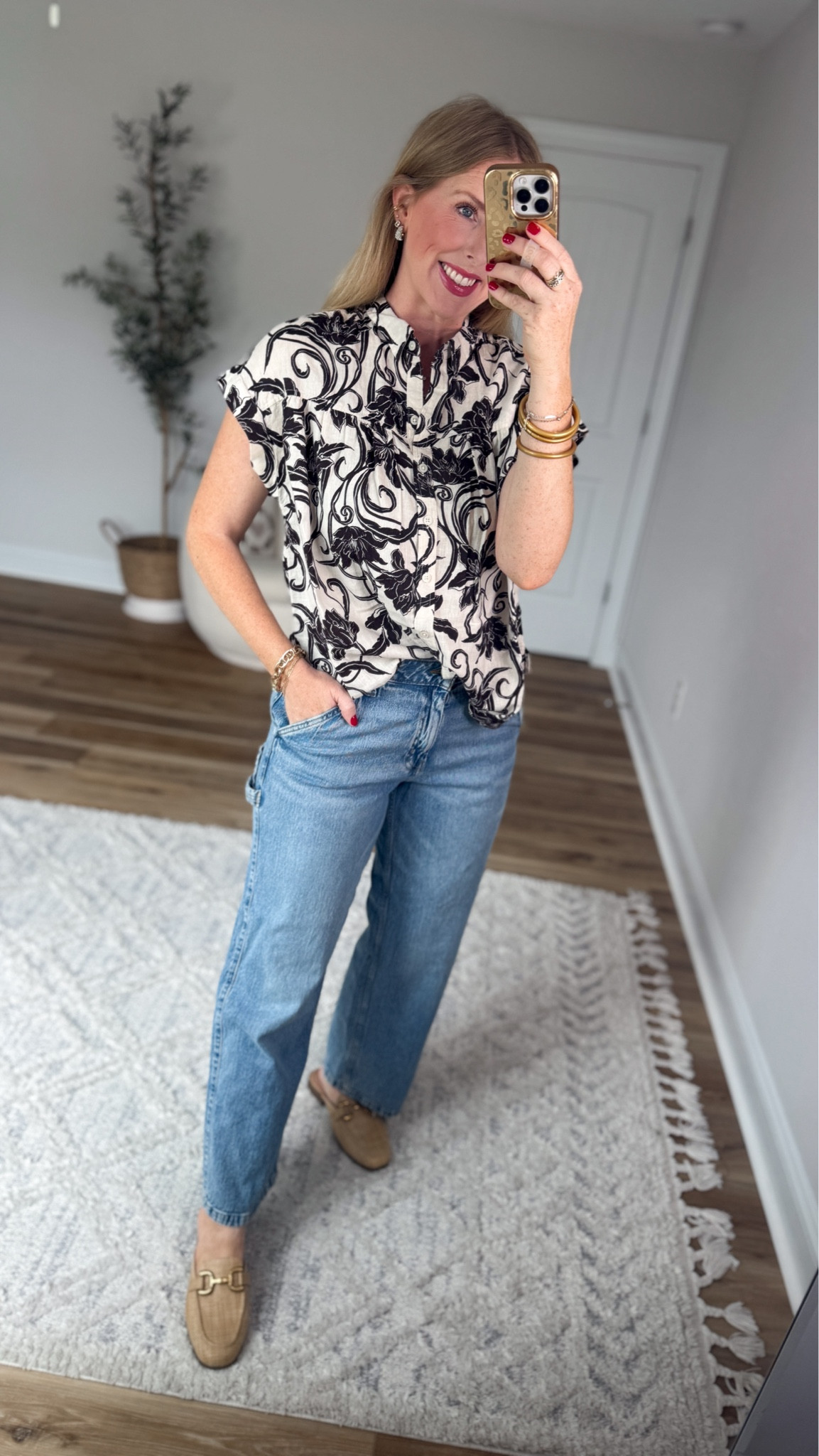 Daily try on, Walmart outfit, Walmart fashion, Walmart style, time and tru, short sleeve camp shirt

#LTKootd #LTKmomlife