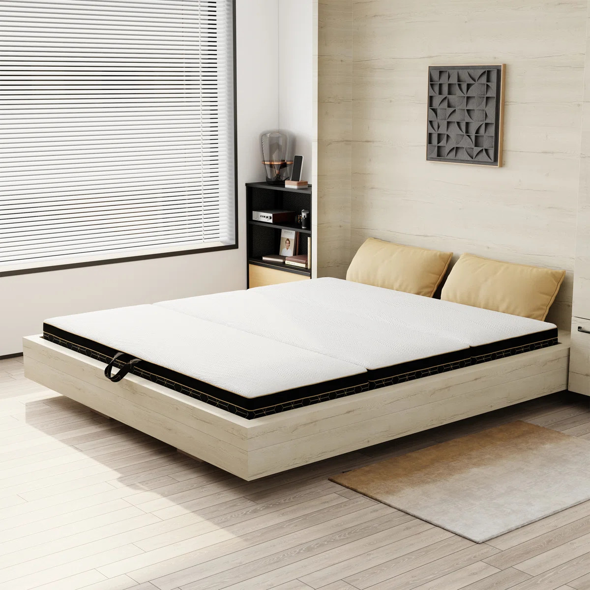 Alwyn Home Tri-fold 6'' Memory Foam Mattress, Portable Folding Murphy Bed Mattress with Washable ... | Wayfair North America