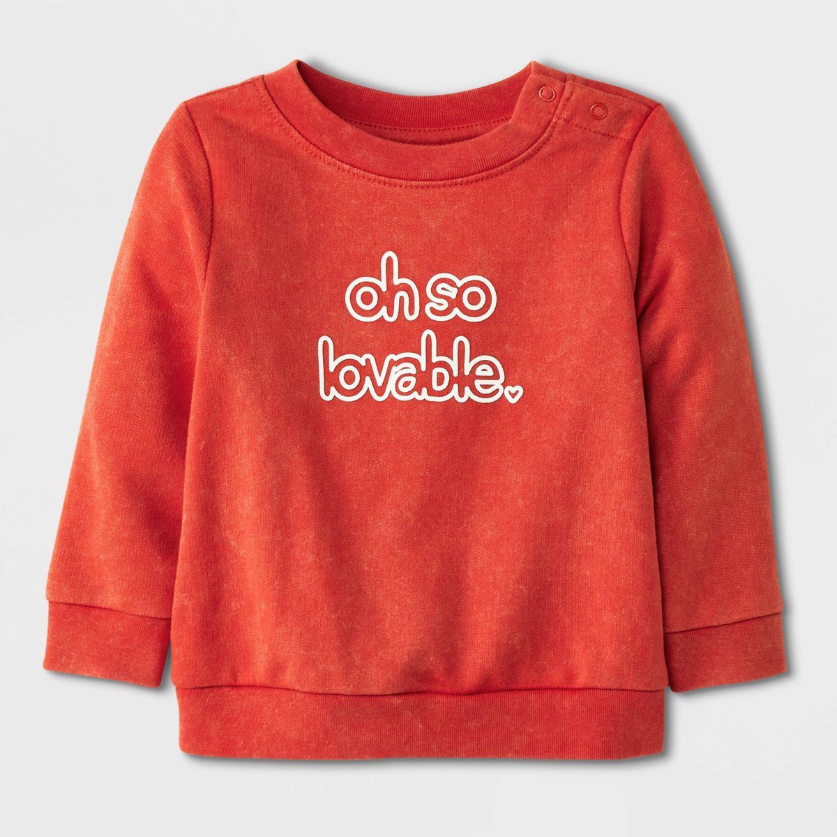 Baby 'Oh So Lovable' French Terry Sweatshirt - Cat & Jack™ Dark Orange | Target