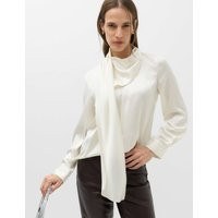 M&S Satin Scarf Neck Blouse Ivory | Marks & Spencer (UK)