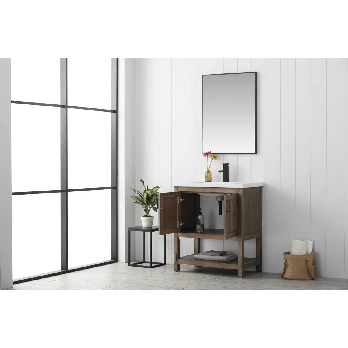 Larangera 30'' Single Bathroom Vanity with Porcelain Top | Wayfair North America