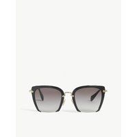 Miu Miu MU52RS Rasoir square-frame sunglasses, Women's, Black | Selfridges