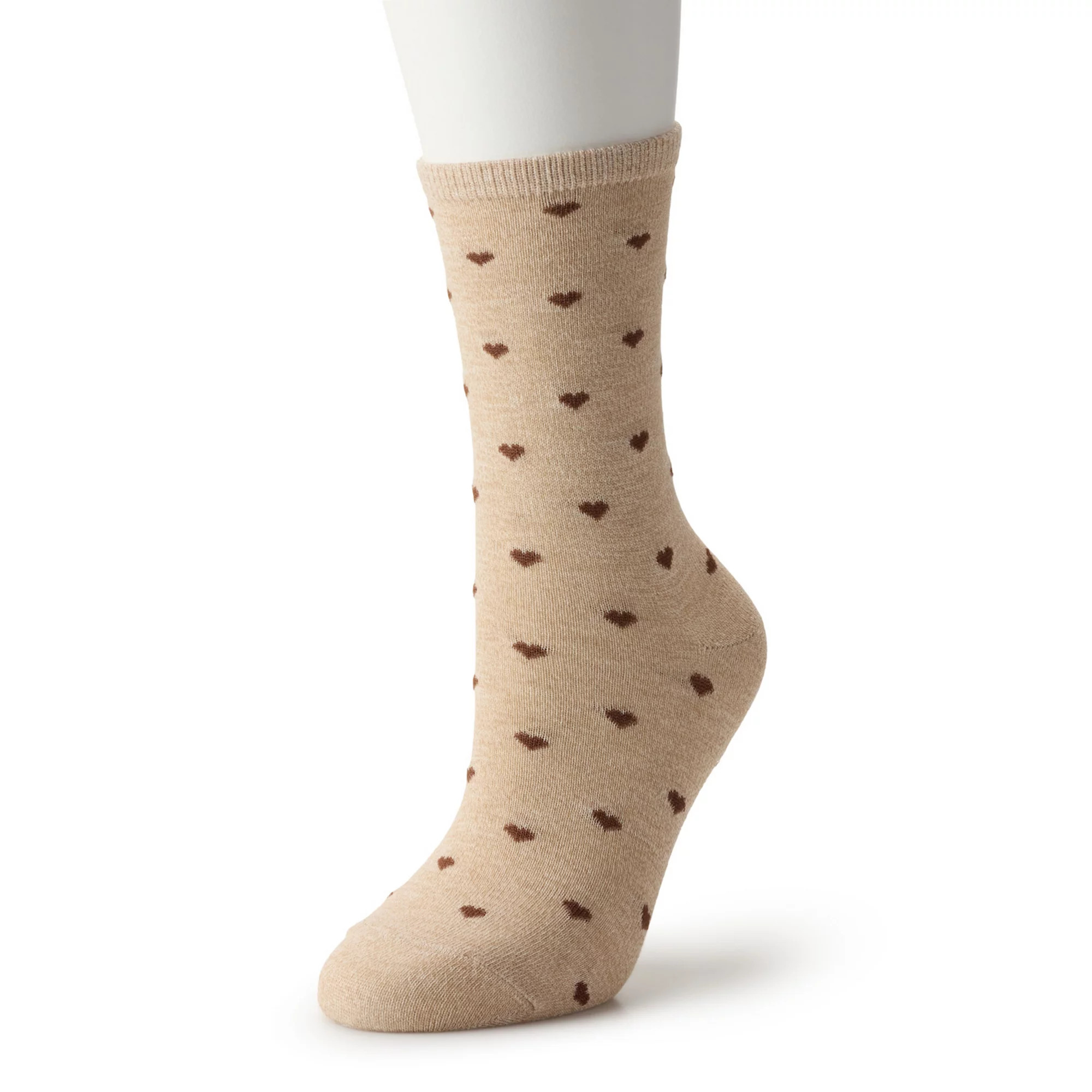 Women's Heart Pattern Crew Socks | Kohl's