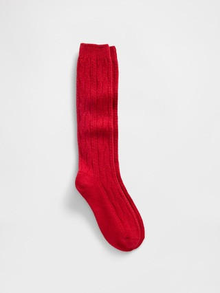 CashSoft Cable-Knit Knee-High Socks | Gap (US)