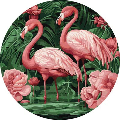 Ideyka Painting by Numbers kit Flamingos in flowers KHO-R1005 | Wayfair North America