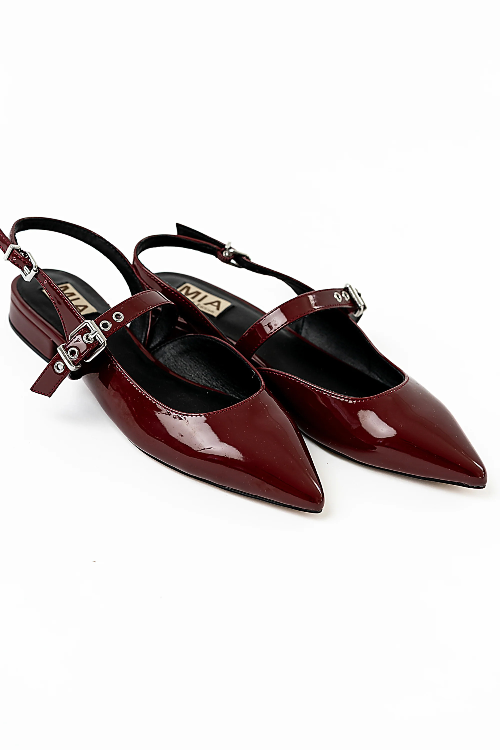 Aire Slingback Flats in Burgundy - 10 / Burgundy | Böhme US
