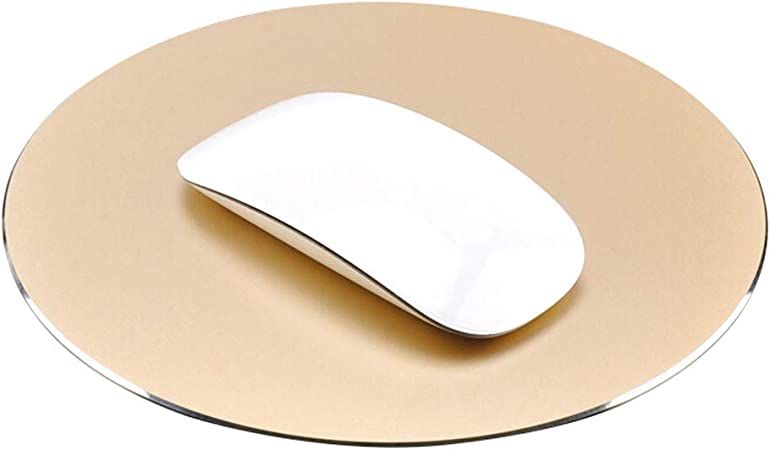 ProElife Premium Aluminum Metal Mouse Pad Mice Mat 8.66 inch (Round, Champagne Gold) | Amazon (US)