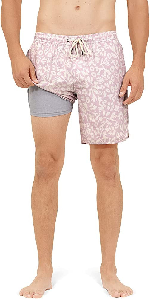 Somewhere Sunny Beyond 8" Inseam Recycled Swimming Trunk | Compression Liner, Quick-Dry, 4-Way Stret | Amazon (US)