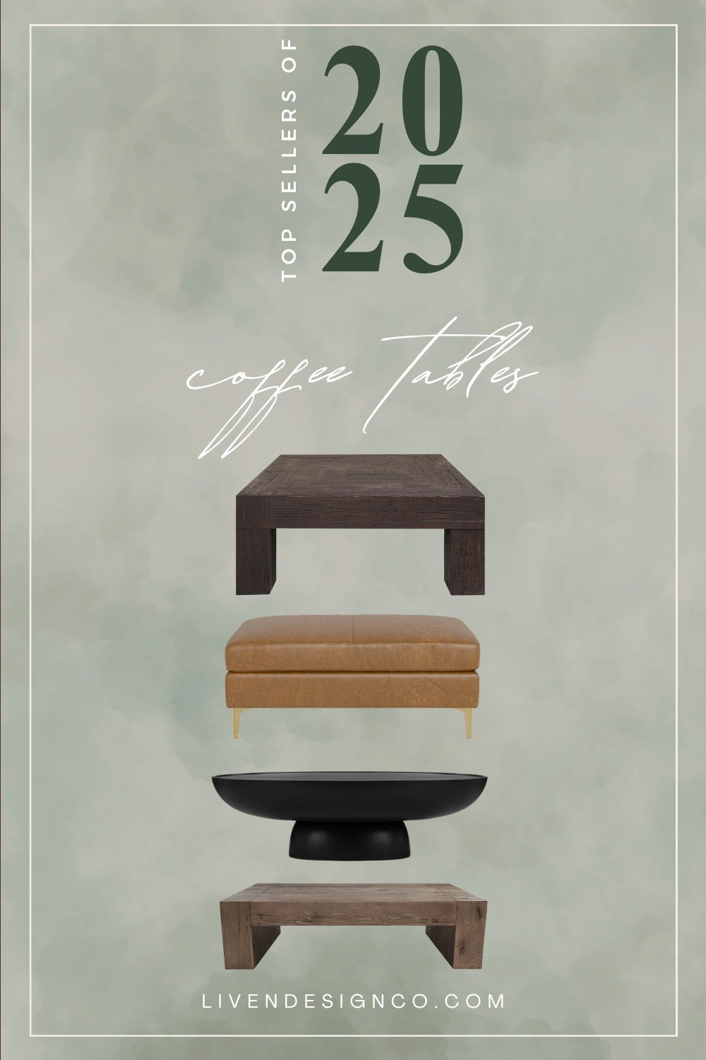 Best sellers of 2025. Coffee table. Leather cocktail ottoman coffee table. Living room. Reclaimed wood coffee table

