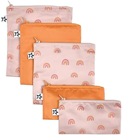 Tiny Twinkle Reusable Snack Bags 5 Pack - Machine Washable - PVC, BPA, & Phthalate Free - Food Sa... | Amazon (US)