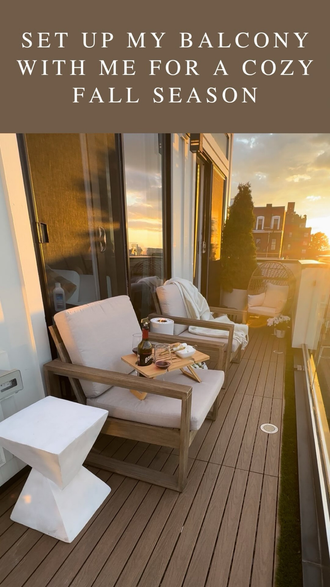 Started filming this in late spring and didn’t have some stuff arrive until late August but trying to make the most of it! here’s how I plan on extending it another season. My table top fire pit is currently on sale too! I love adding a few of these around our outdoor spaces. They do emit heat and are great for s’mores. Everything linked in the link in my bio 🤍