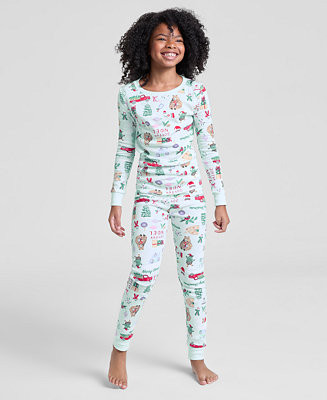 Holiday Lane Kids 5-14 Winter Holiday Snug-Fit Pajama Set, Macy's Exclusive - Macy's | Macy's