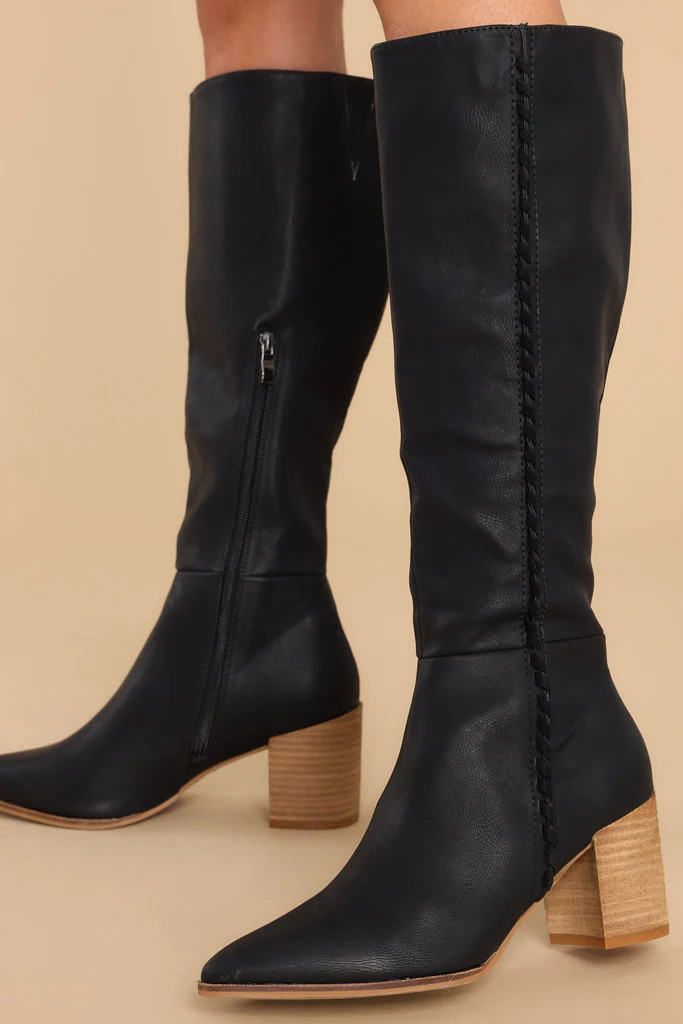 Go Get 'Em Black Boots | Red Dress 