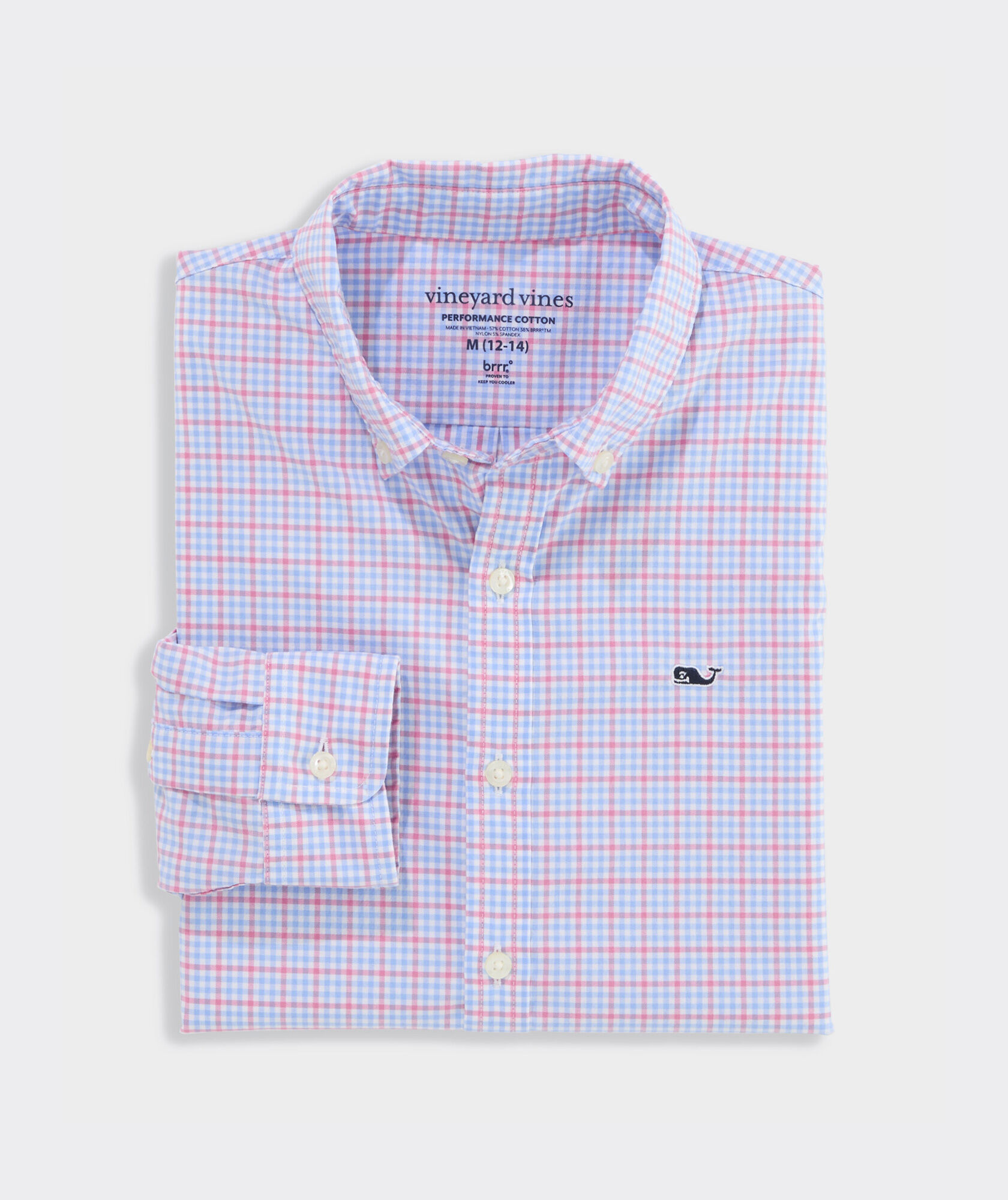 Boys' Catamaran Check Performance Cotton Shirt | vineyard vines