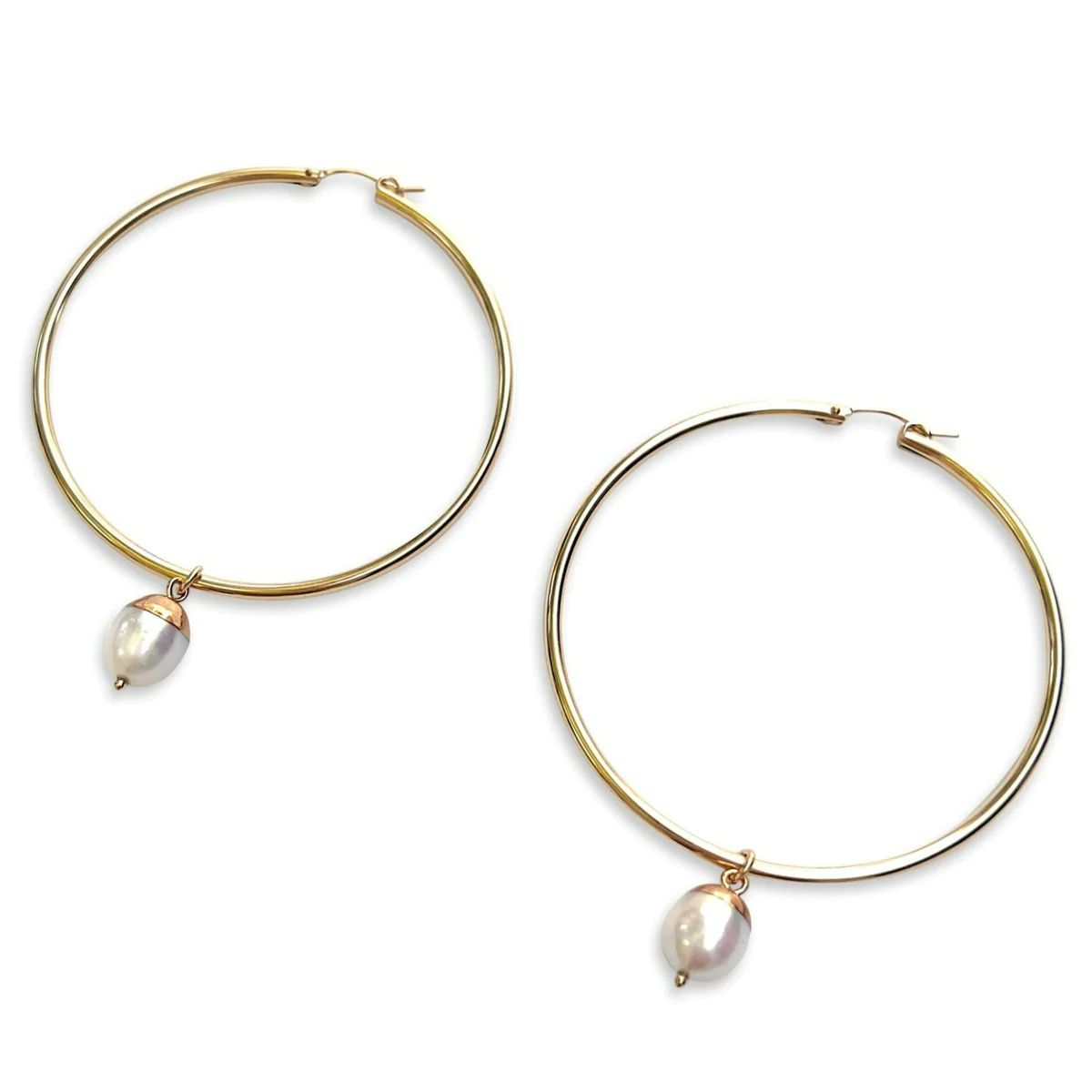 Grande Pearl Hoops | Erin Fader Jewelry Design