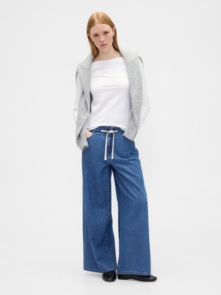High Rise SuperLight Pull-On Baggy Jeans | Gap Factory | Gap Factory