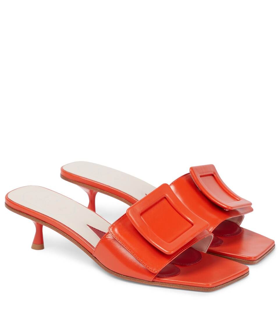 Covered Buckle leather sandals | Mytheresa (US/CA)