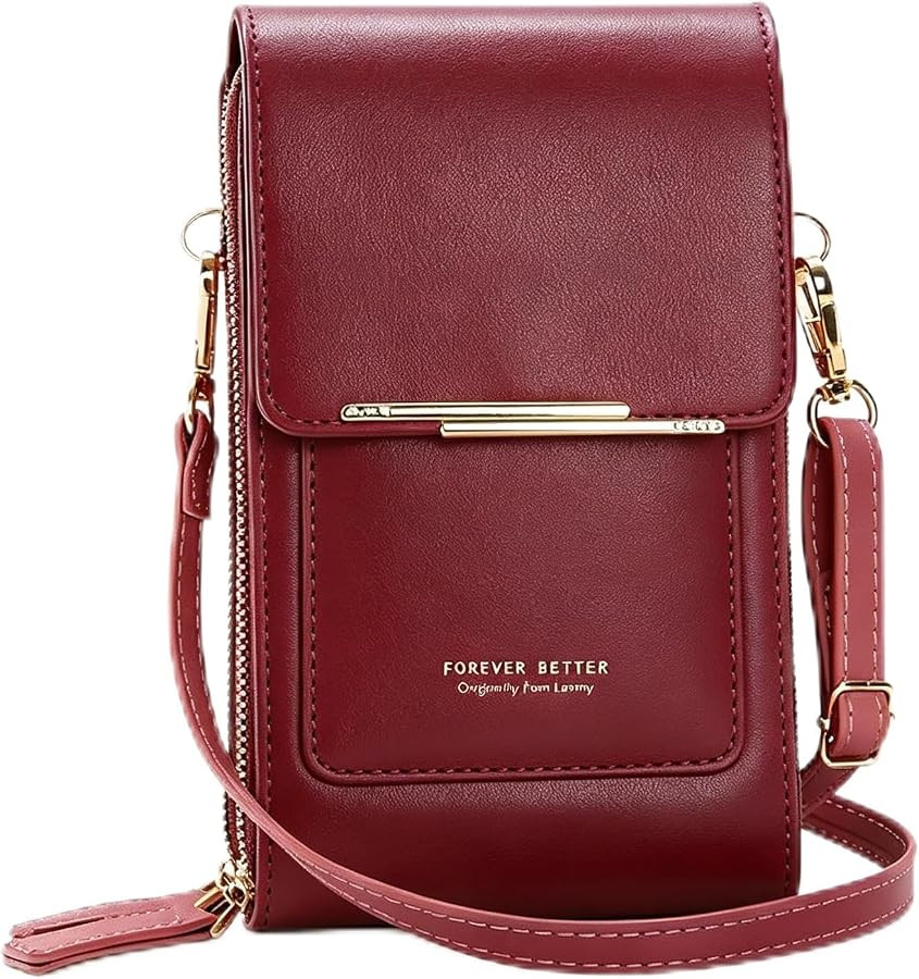 Touchscreen Phone Crossbody Bags for Women,Anti-Theft PU Leather Messenger Bag,RFID Blocking Smal... | Amazon (US)