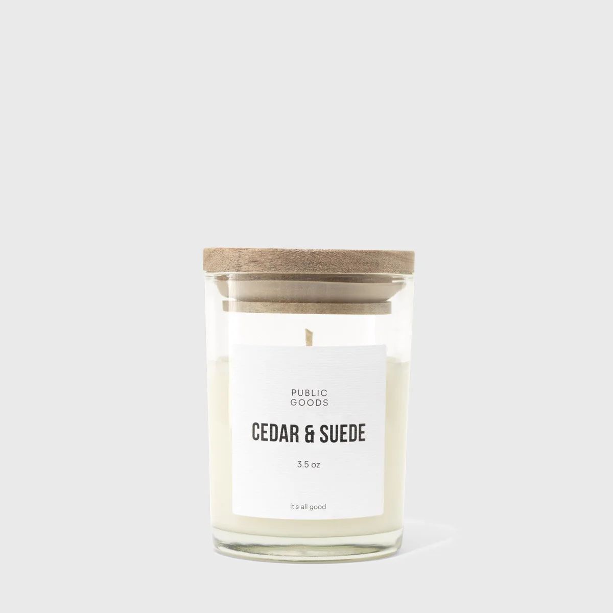 Cedar & Suede Soy Candle (3.5oz) | Public Goods