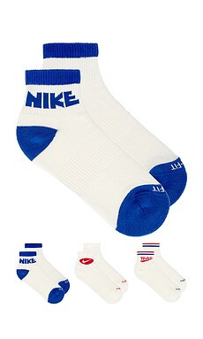 Nike Everyday Plus 3 Pack Ankle Socks in Multi Color from Revolve.com | Revolve Clothing (Global)